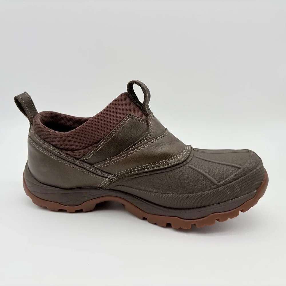 LL Bean Storm Chaser 5 Slip On Boots Mens Size 9.5M Dark Ash Waterproof Leather